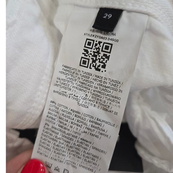 Nwt Marciano White Flared Cotton Denim Pants size 29 - Picture 4 of 8